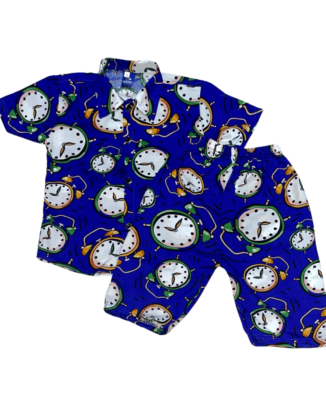Fun Clock Print Kids Pajama Set