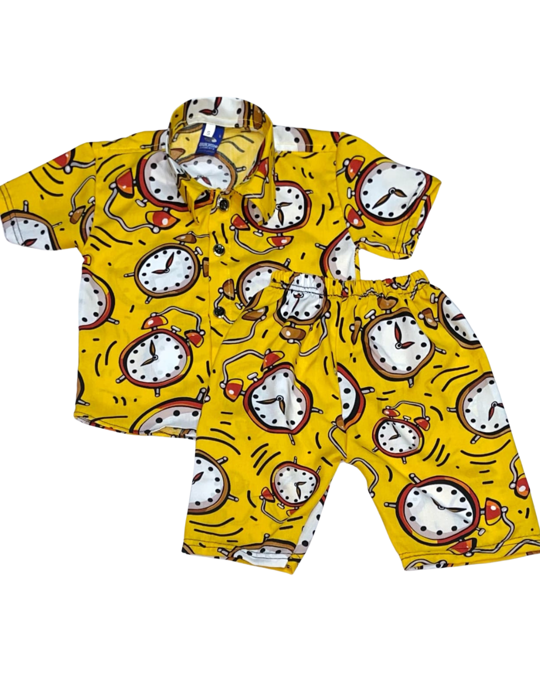 Fun Clock Print Kids Pajama Set
