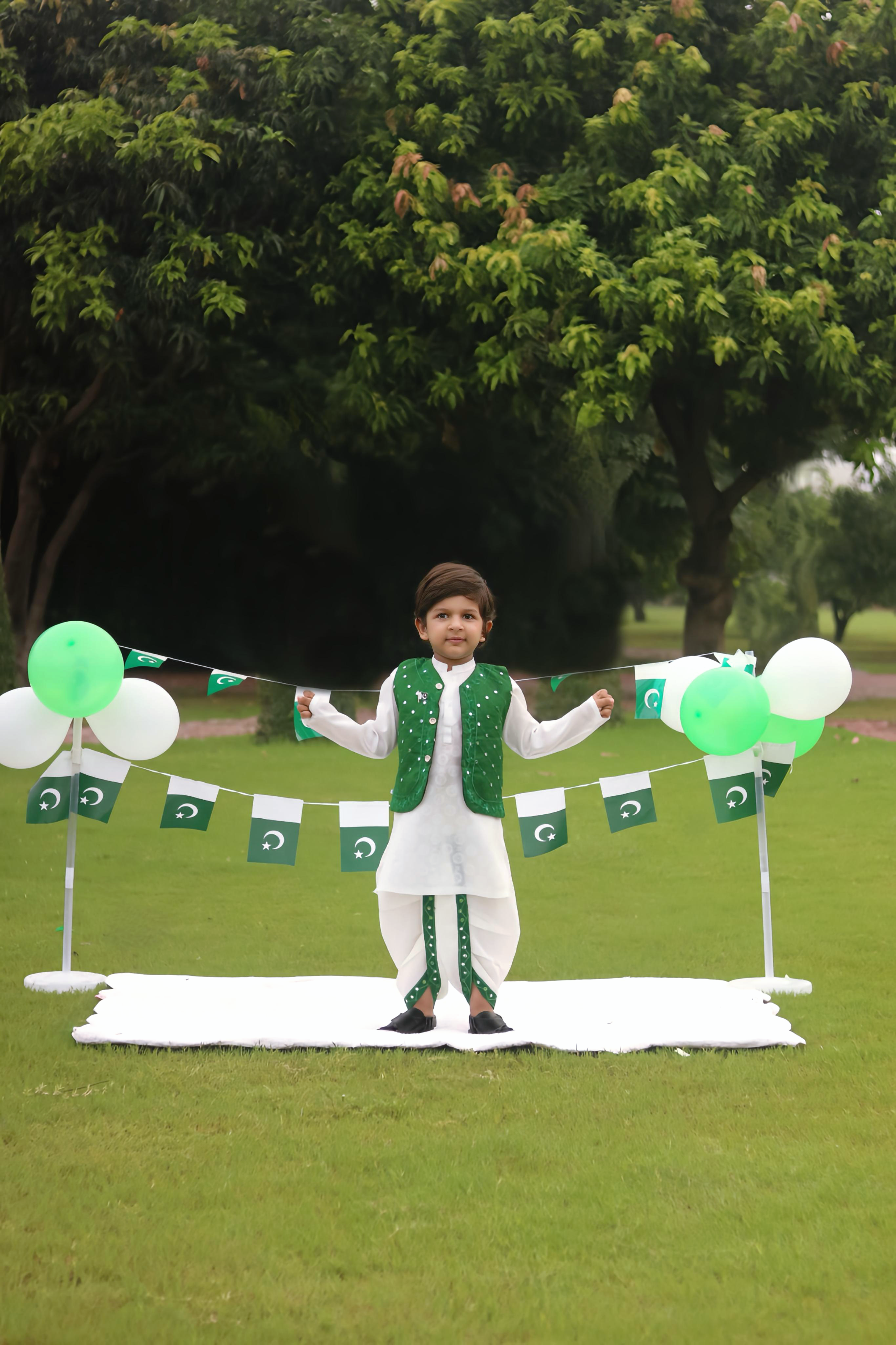 BubbluKidswear Patriotic Dhoti Kurta Set