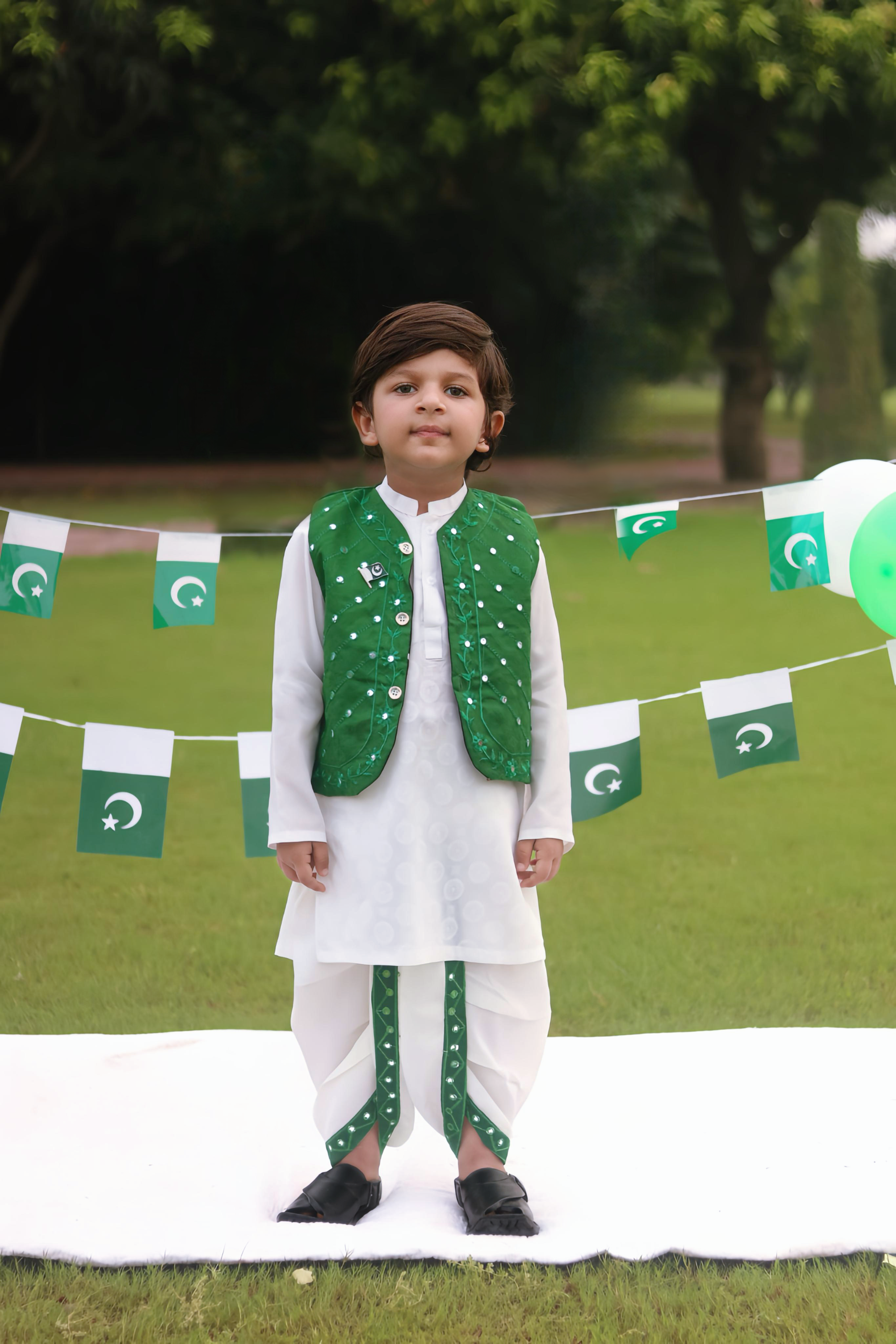 BubbluKidswear Patriotic Dhoti Kurta Set