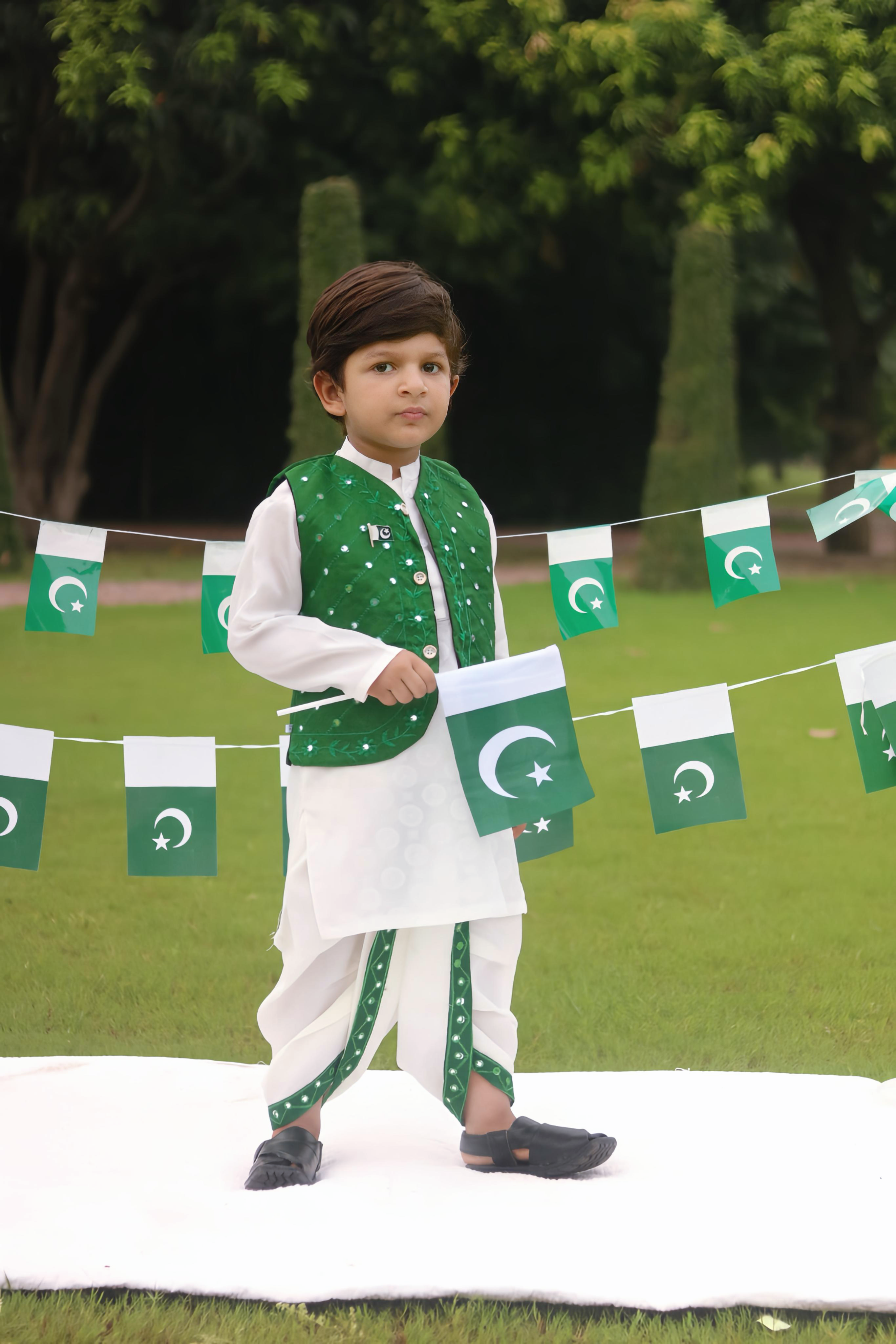 BubbluKidswear Patriotic Dhoti Kurta Set