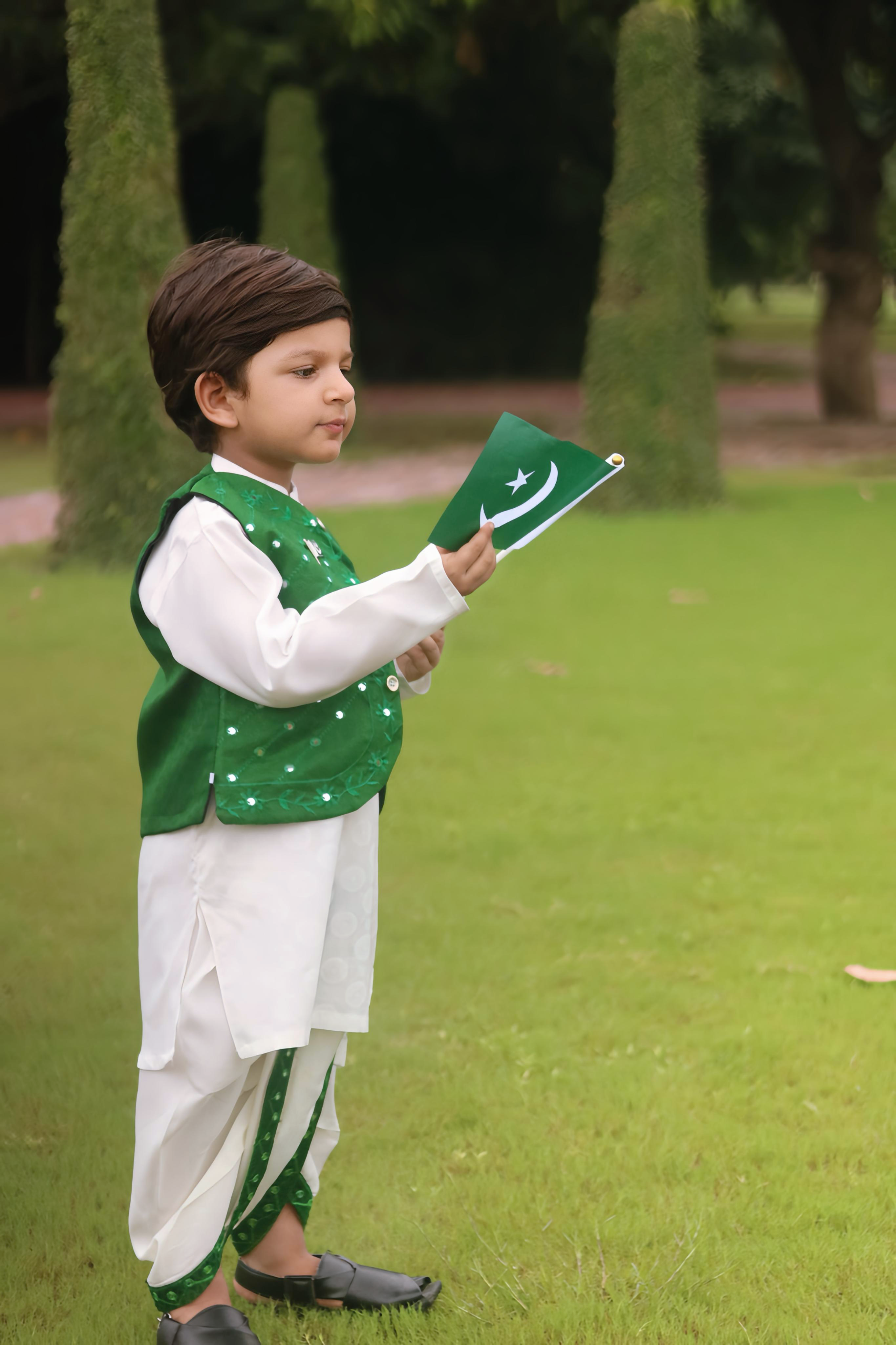 BubbluKidswear Patriotic Dhoti Kurta Set
