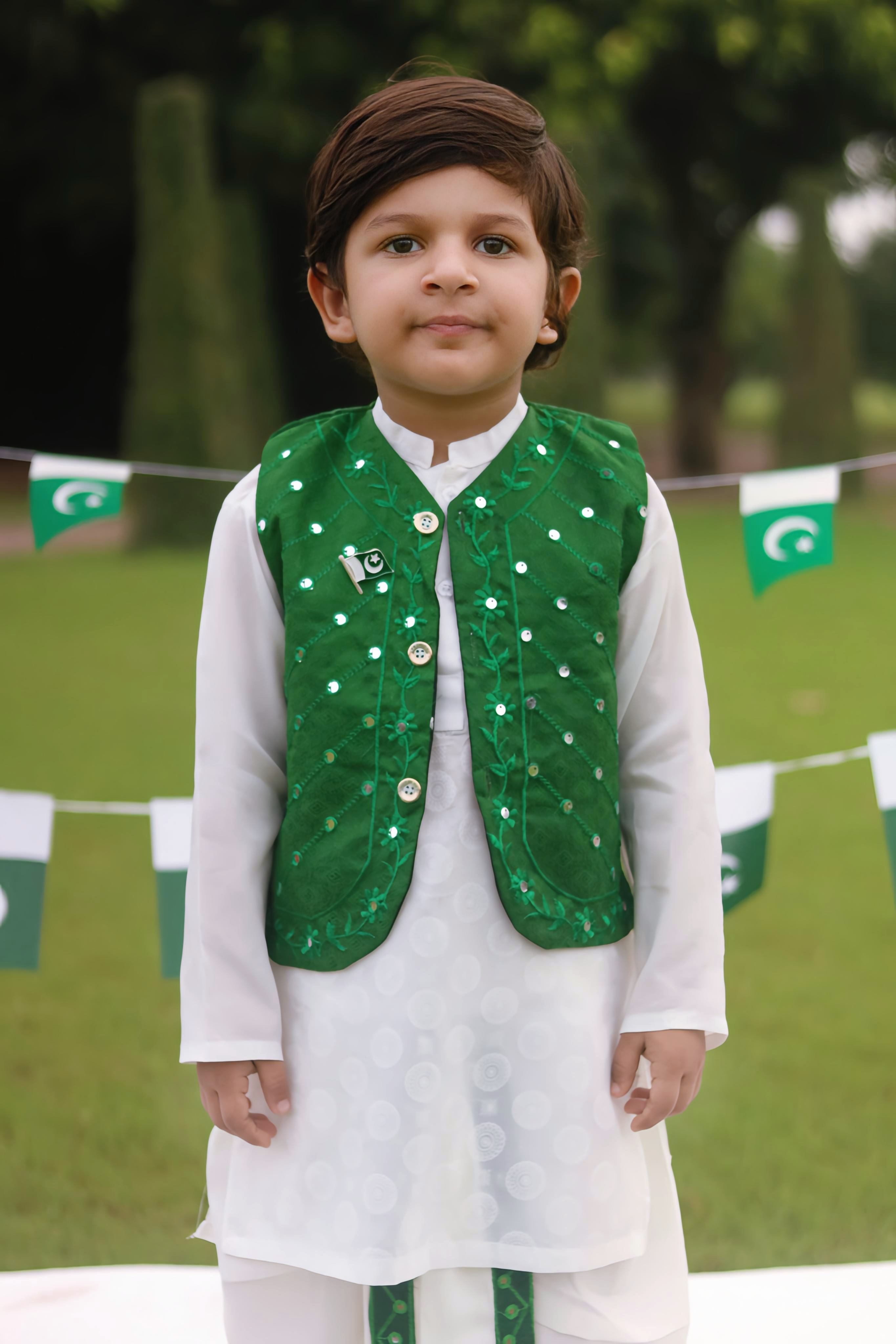 BubbluKidswear Patriotic Dhoti Kurta Set